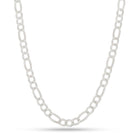 5mm Italian Sterling Silver Figaro Chain  in  22" by King Ice