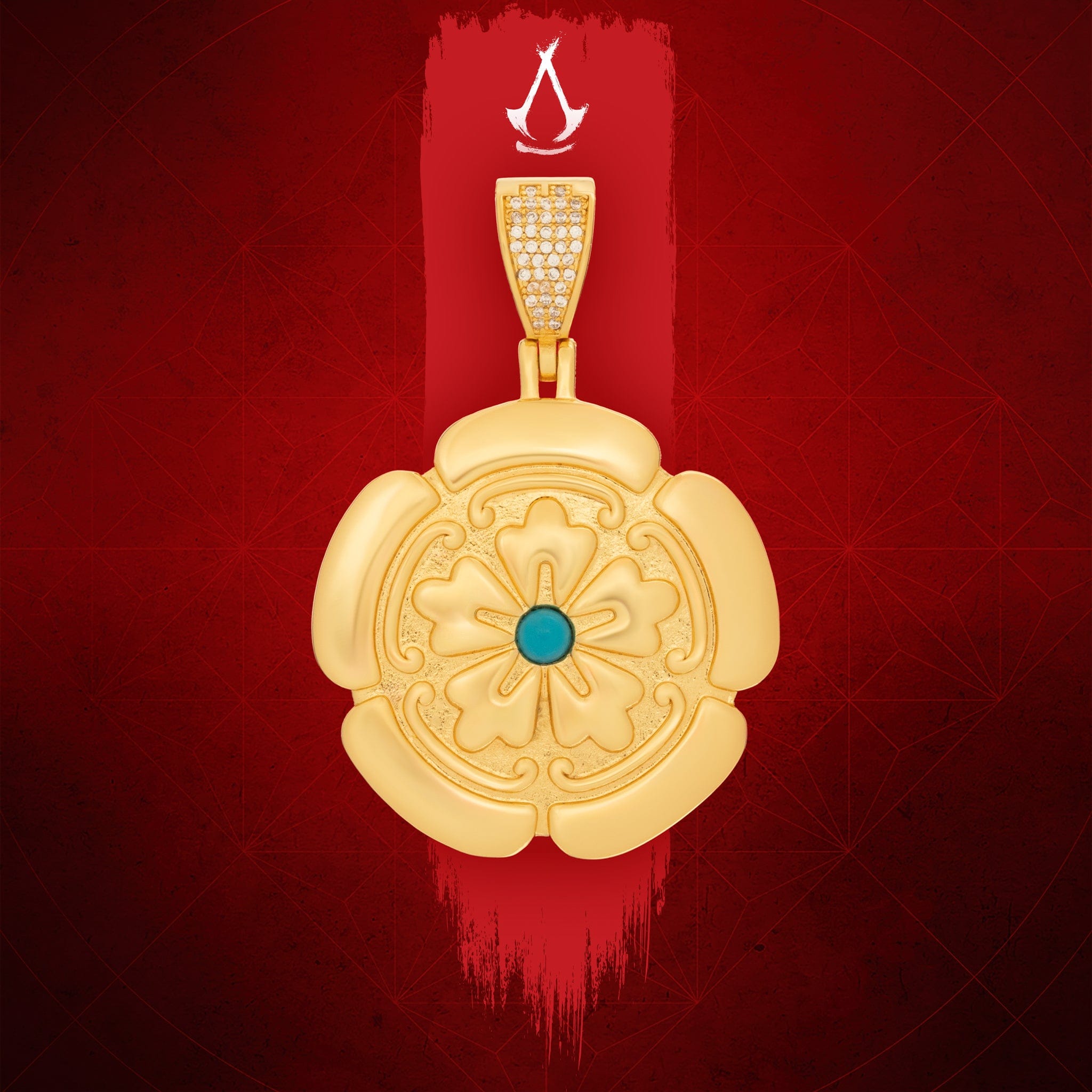 Assassin's Creed x King Ice - Lotus Necklace  in  14K Gold by King Ice