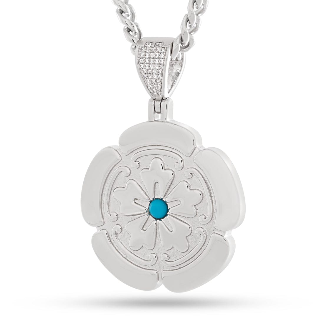 Assassin's Creed x King Ice - Lotus Necklace  in  White Gold by King Ice