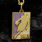 Black Mamba Silhouette Necklace  in  14K Gold / 2.1" by King Ice