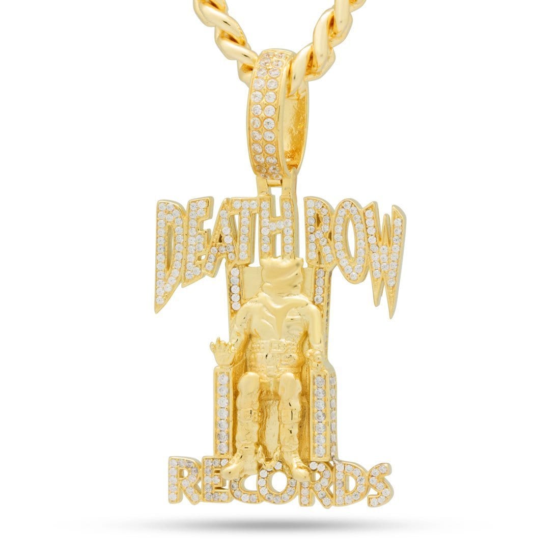 Solid Gold Iced Logo Necklace | Death Row Records Jewelry – King Ice