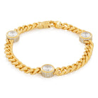 Diamonds by the Yard Bracelet  in  Gold Plated / 14K Gold / 8" by King Ice