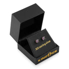 Purple Brilliant-Cut Stud Earrings  in  by King Ice