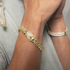 Solid Gold 5mm Miami Cuban Link Bracelet  in  Solid Gold / 14K Gold / 8" by King Ice