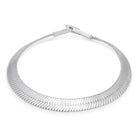 10mm Thin Herringbone Bracelet  in  White Gold / 8.5" by King Ice