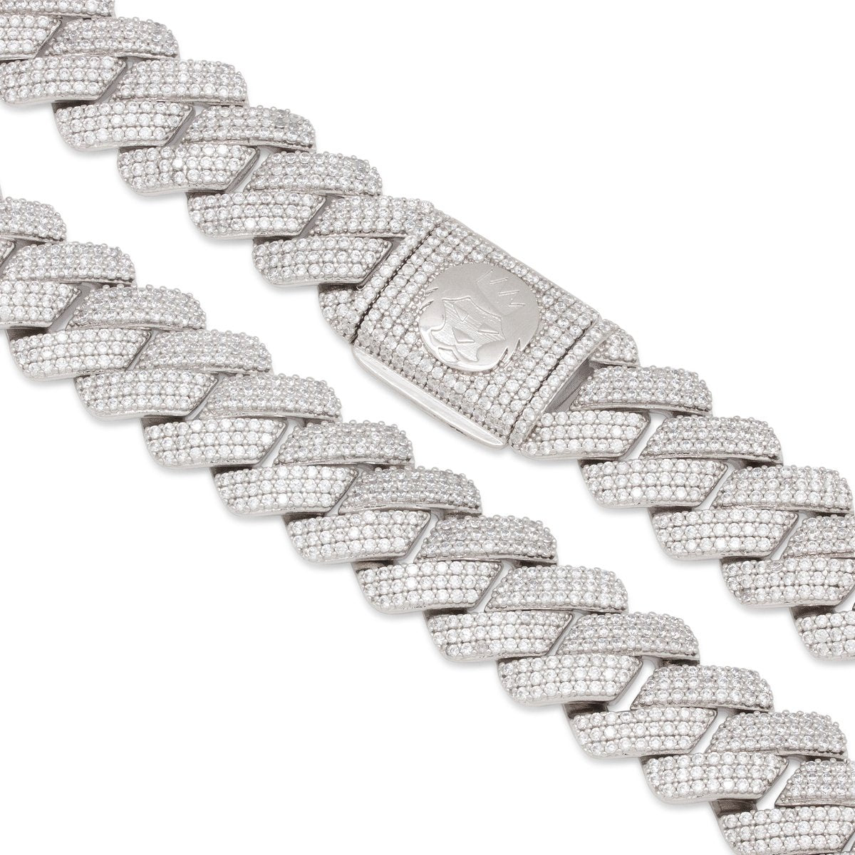 18mm Iced Diamond Cut Miami Cuban Link Chain | Hip Hop Jewelry