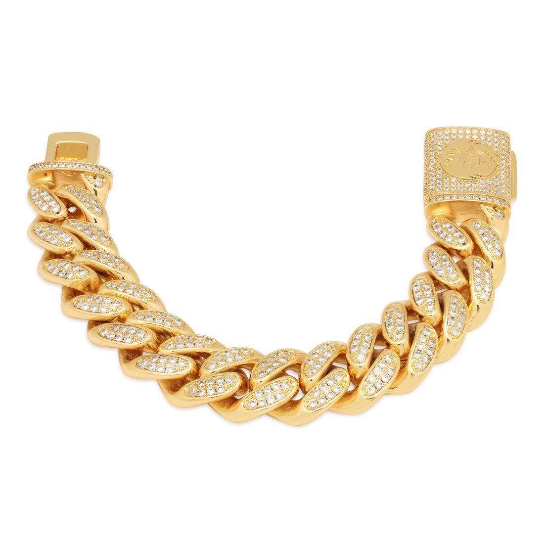 18mm KILO Miami Cuban Chain Bracelet 14k Gold Plated Stainless