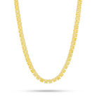 5mm Yellow Tennis Chain  in  Gold Plated / 14K Gold / 18" by King Ice