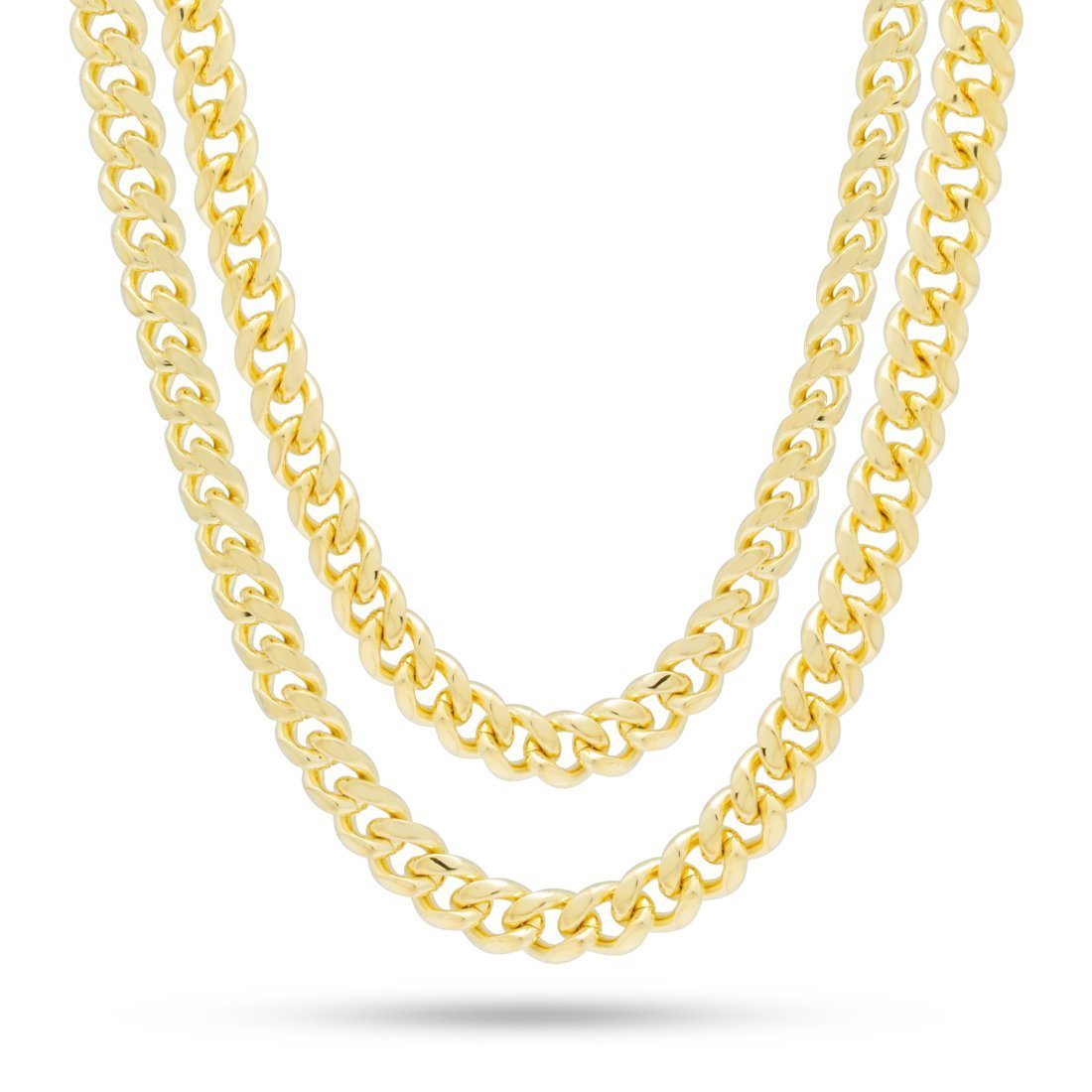 14K Yellow Gold Finish Miami Cuban Link CHOKER Chain Necklace
