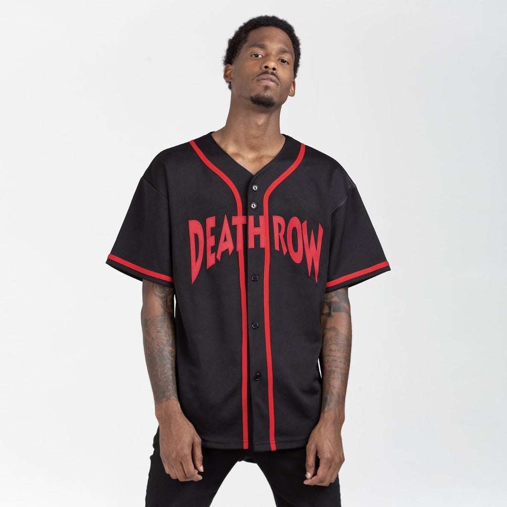 Death Row Baseball Jersey | Death Row Apparel | King Ice Black / S
