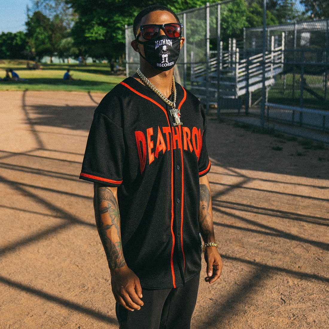 Death Row Baseball Jersey | Death Row Apparel | King Ice Black / S