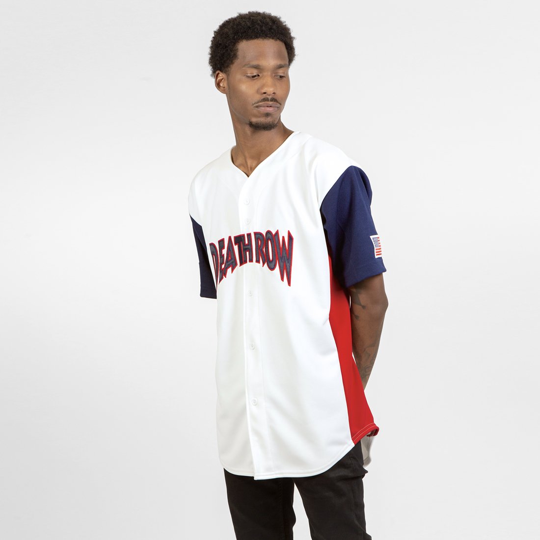 Death Row Baseball Jersey | Death Row Apparel | King Ice Black / S