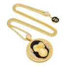 Gorilla Medallion Necklace  in  14K Gold / 2.1" by King Ice