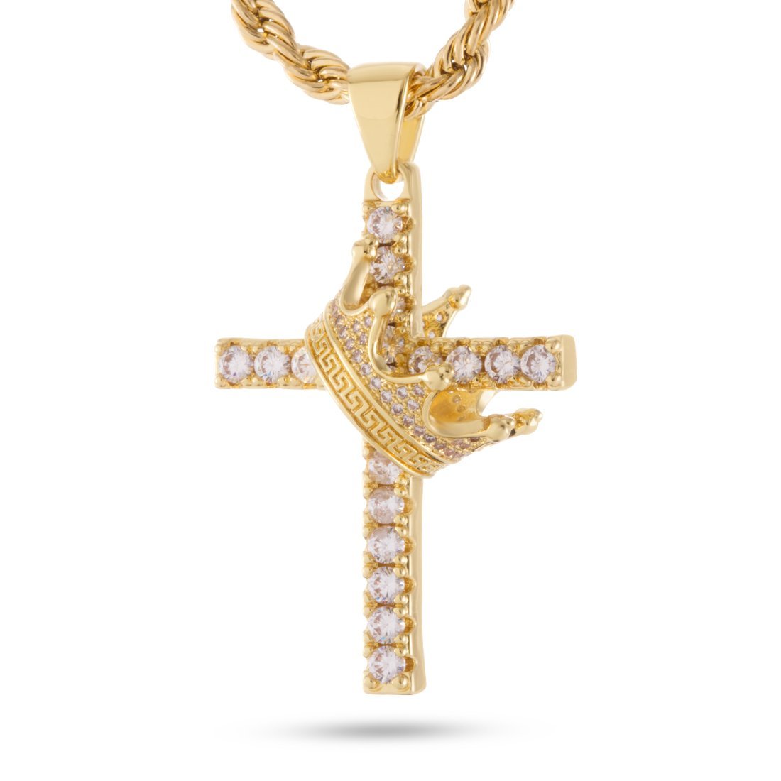 Gold Classic Diamante Cross Necklace in 2023  Cross necklace, Necklace,  Wide choker necklace