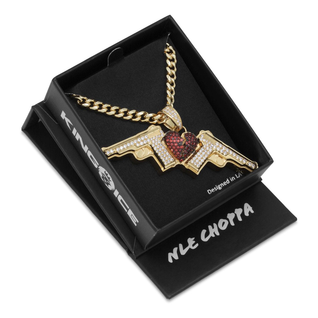 NLE Choppa x King Ice - Dual Glocks Necklace