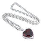 Ruby Heart Necklace  in  by King Ice