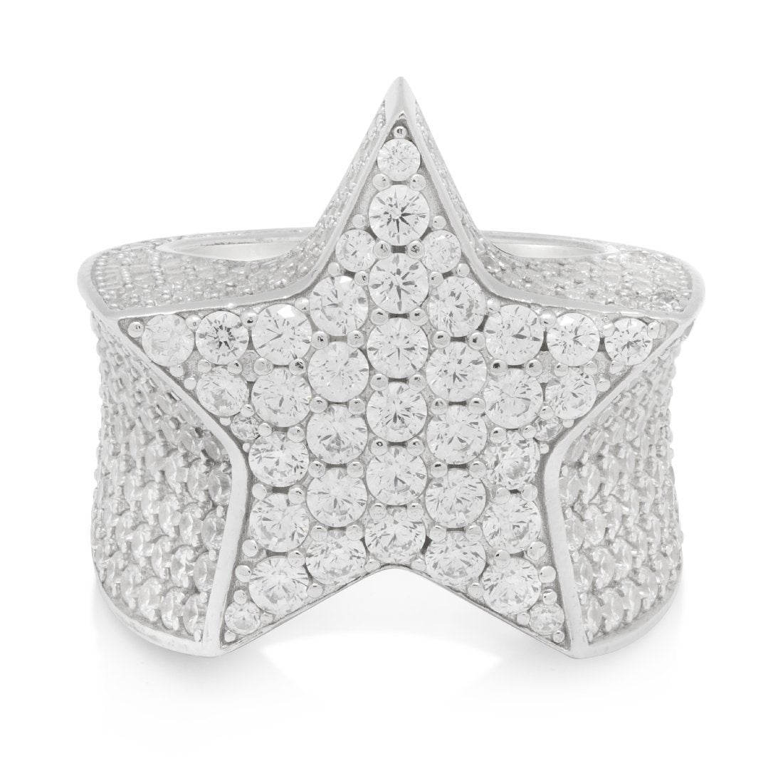 King Ice Shooting Star Sterling Silver Ring