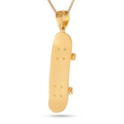 Skateboard Necklace  in  14K Gold / M by King Ice