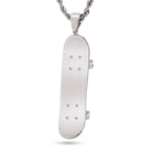 Skateboard Necklace  in  White Gold / L by King Ice