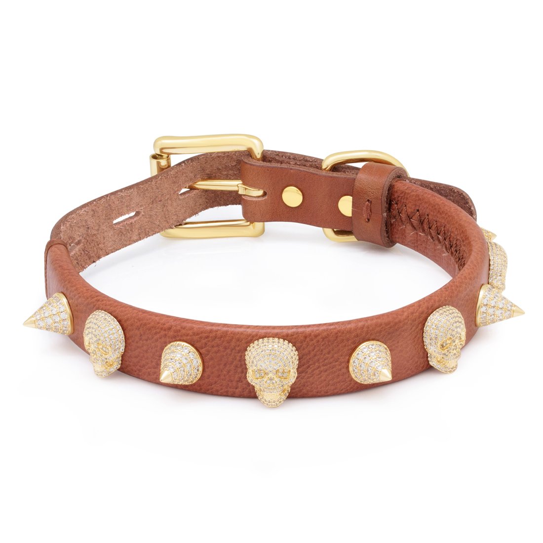 14k gold dog store collar